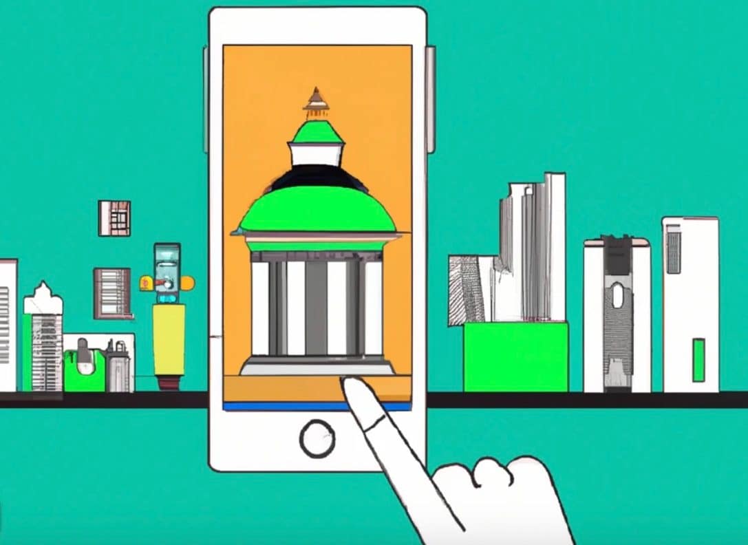 AI generated image representing museums using AI for learning about collections of art and other artifacts