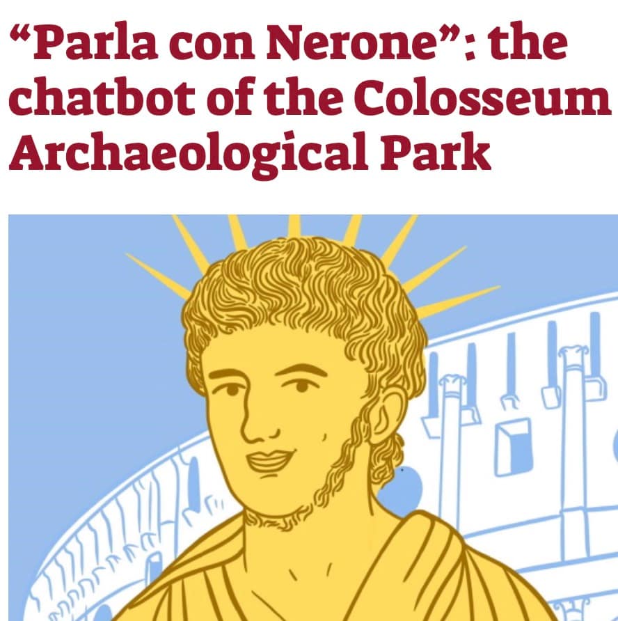 Icon of NeroBot, the chatbot of the Colosseum Archeological Park.